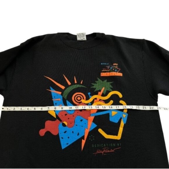 Vintage Sony Music Autosound Promotional Sweatshirt XL RARE 1991 Black - Picture 3 of 7